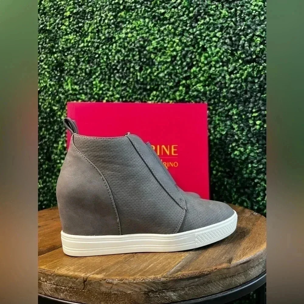 Catherine Malandrino Sabra Wedge Sneaker in Grey - 7.5 NEW
